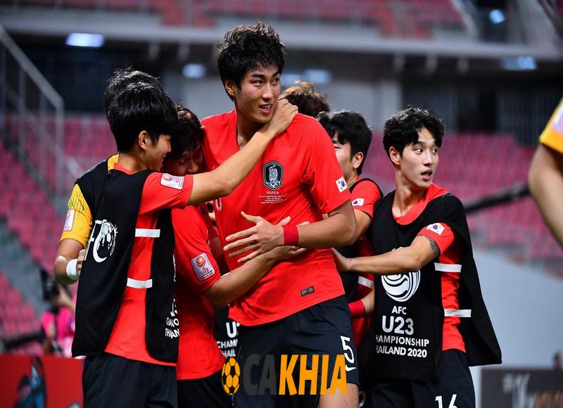 Pha đánh đầu duy nhất của Tae-wook Jeong đã mang về chức vô địch cho đội hình U23 Hàn Quốc Pha đánh đầu duy nhất của Tae-wook Jeong đã mang về chức vô địch cho đội hình U23 Hàn Quốc